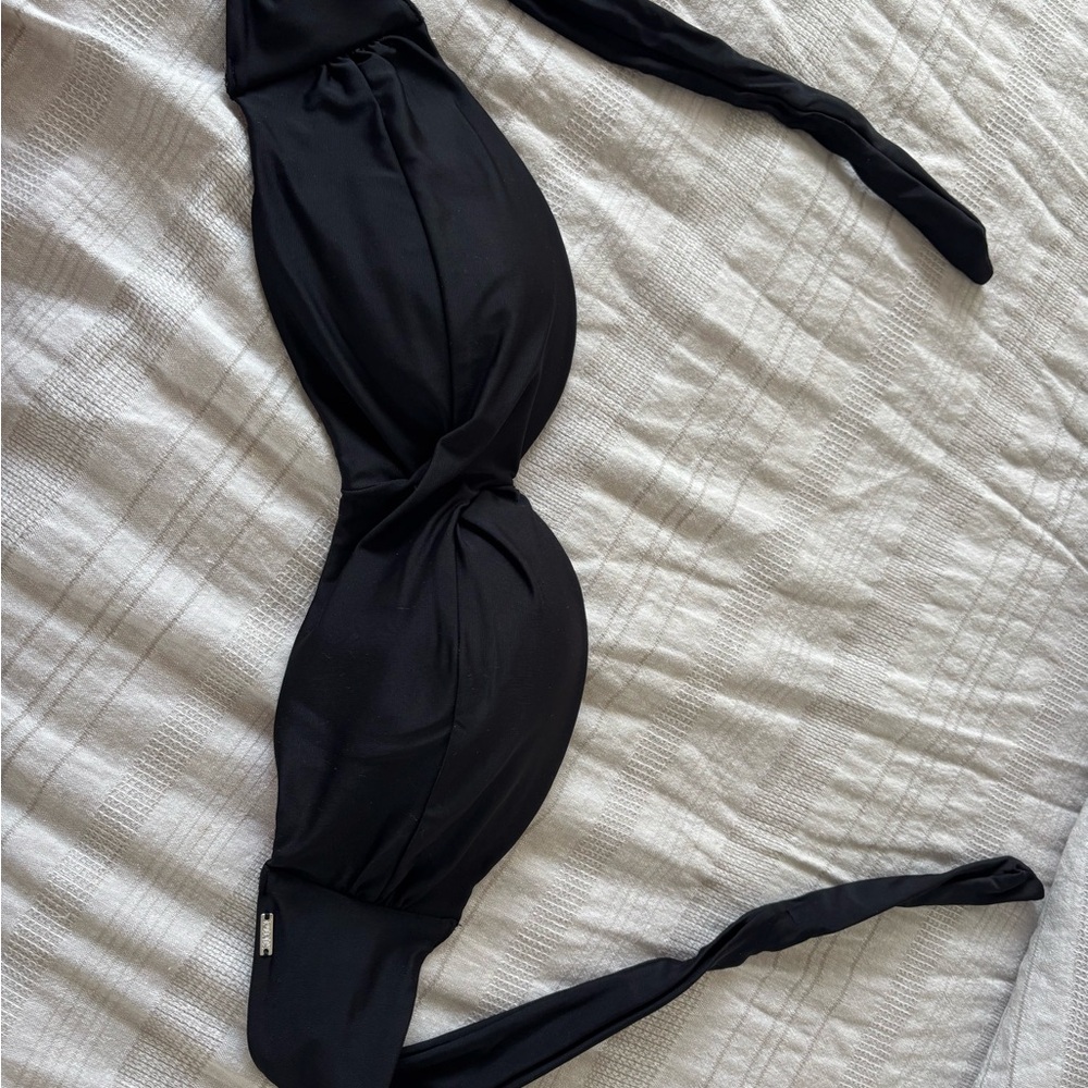 PINK Victoria Secret Black Strapless Push-up Bikini Top